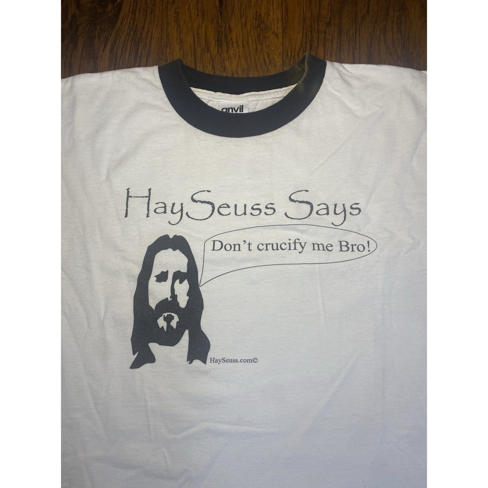 Vintage 90s Jesus Christian‎ Religious Anvil Graphic Tee Size L
